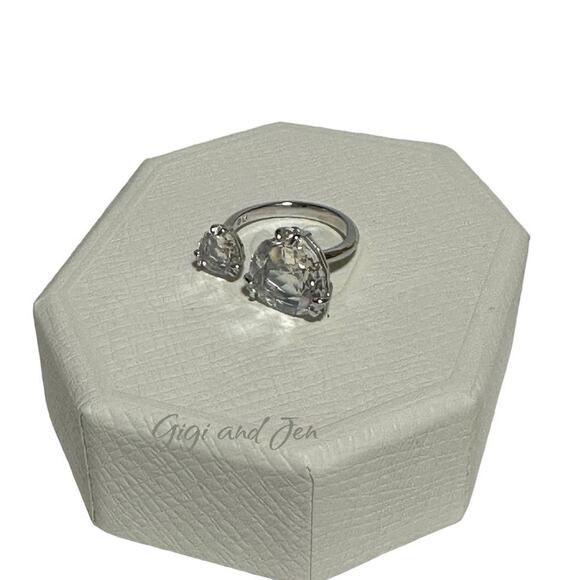 Swarovski Millenia open ring, Trilliant cut Rhodium plated Size 52 EUR / USA 6 - Picture 1 of 11